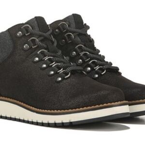 Black Hiking Boots with White Sole